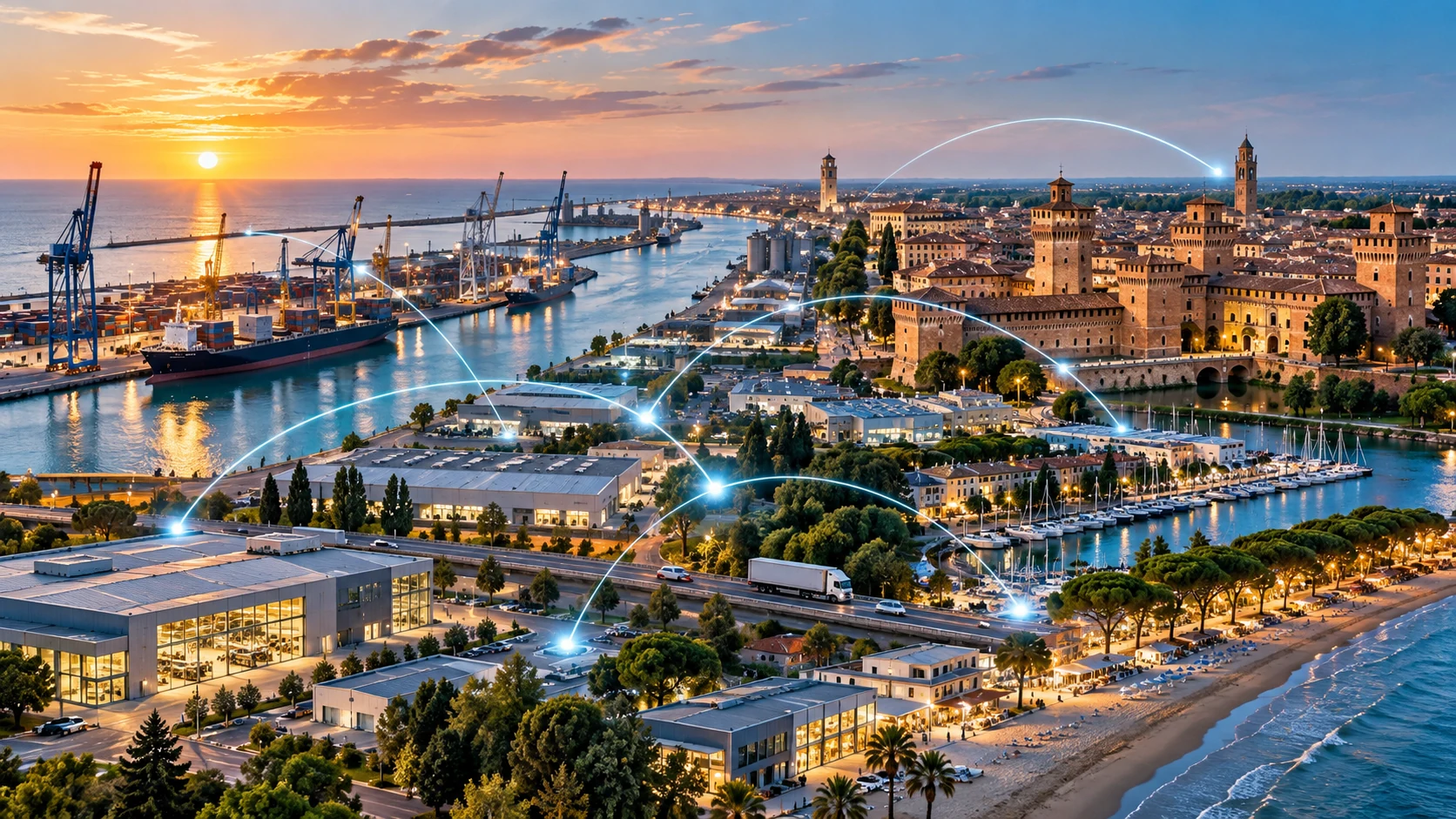 Porto, industria, città e territorio collegati digitalmente tra Ravenna e Ferrara